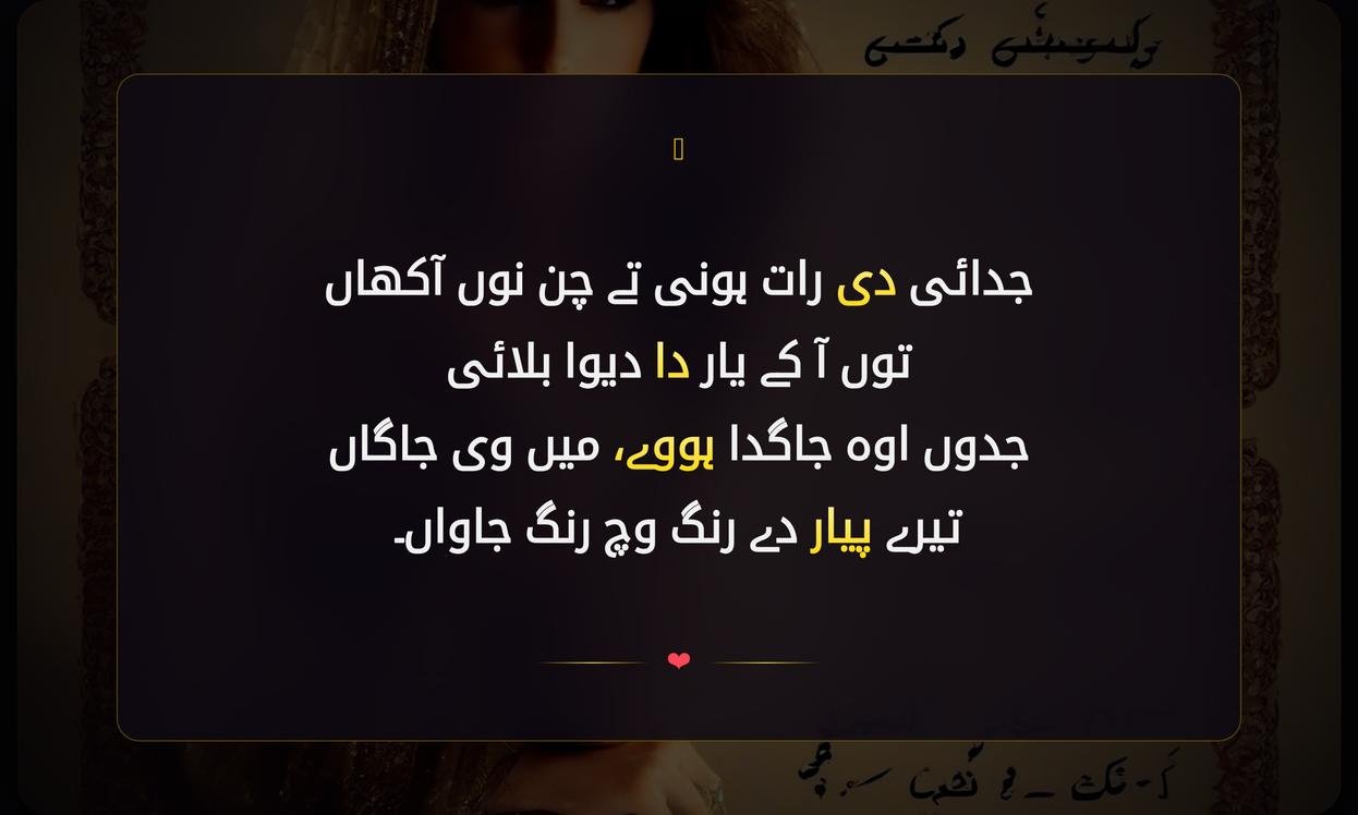 Pakistani Punjabi Shayari In Urdu