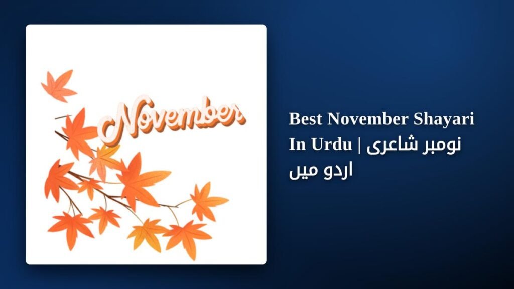 150+ Best November Shayari In Urdu | نومبر شاعری اردو میں